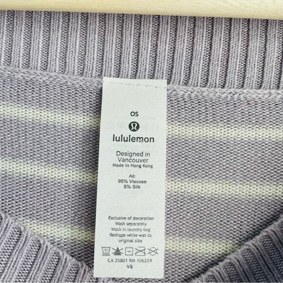 Lululemon forward flow poncho size OS purple and white - Picture 10 of 13